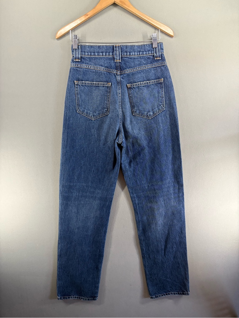 Khaite Albi Cotton Super High Rise Rigid Straight Leg Denim Jeans 27 Read - Picture 4 of 10